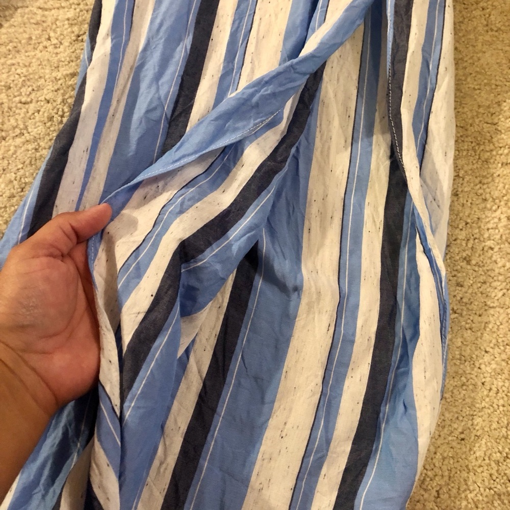 Anthropologie Drew Stripe Tulip Split Leg Pull On Pants - Picture 5 of 11